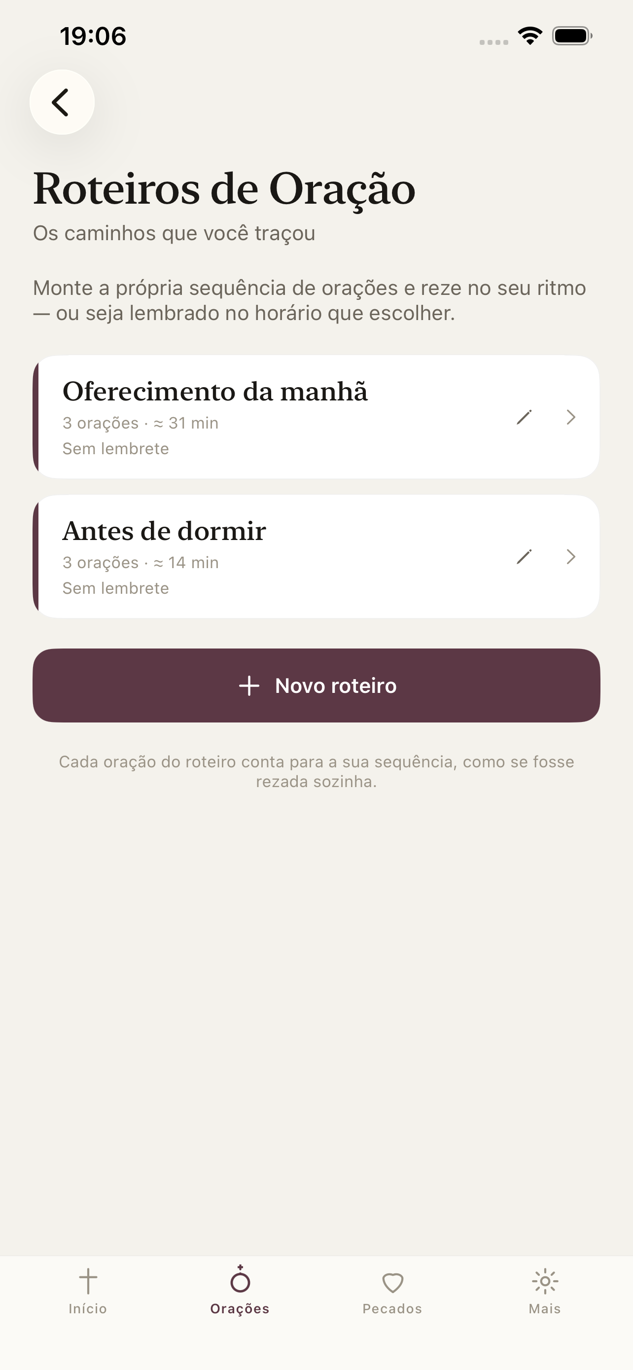 Roteiro de Oração